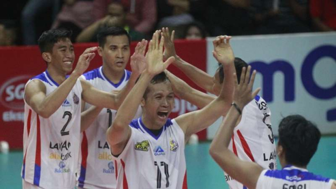 Pemain Jakarta LavAni Allo Bank dalam lanjutan Proliga