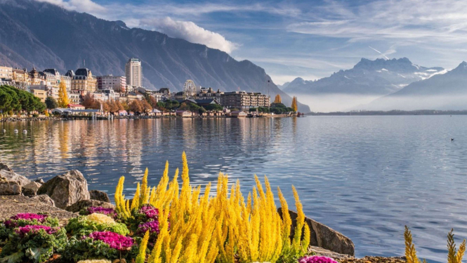 Pegunungan di Jenewa, Swiss