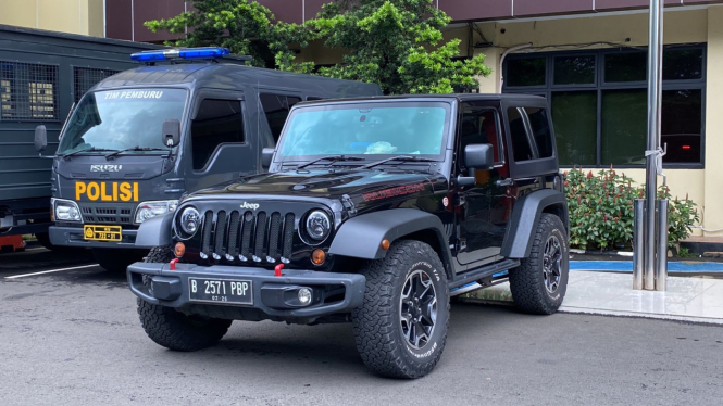 Mobil Jeep Rubicon yang digunakan tersangka Mario Dandy menganiaya anak pengurus GP Ansor, David