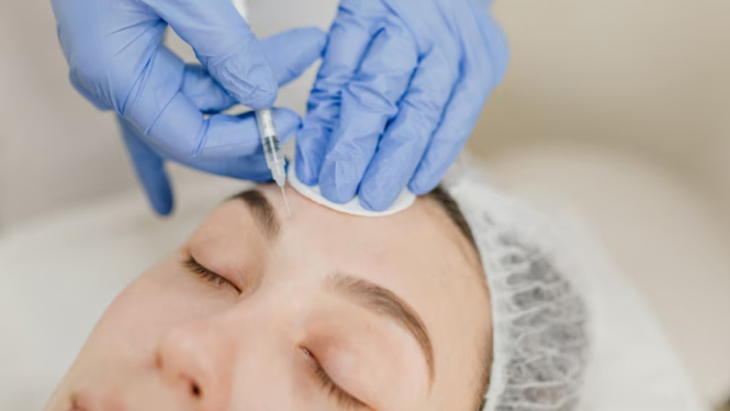 Ilustrasi suntik filler/botox.