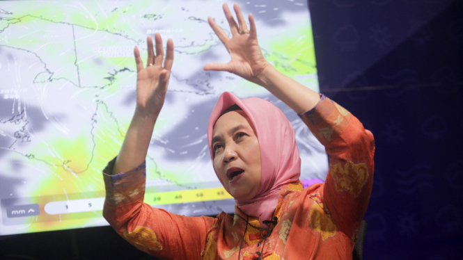Kepala BMKG (Badan Meteorologi, Klimatologi, dan Geofisika) Dwikorita Karnawati