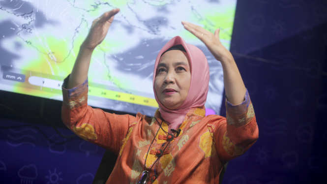 Kepala BMKG (Badan Meteorologi, Klimatologi, dan Geofisika) Dwikorita Karnawati