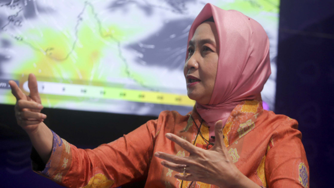 Kepala BMKG (Badan Meteorologi, Klimatologi, dan Geofisika) Dwikorita Karnawati