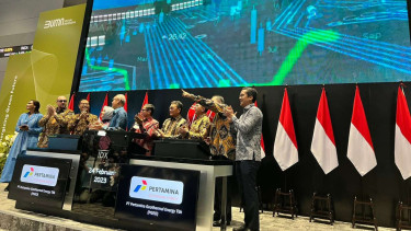PT Pertamina Geothermal Energy Tbk (PGEO) melantai di Bursa Efek Indonesia.