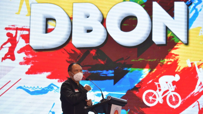 Menpora saat sosialisasikan DBON