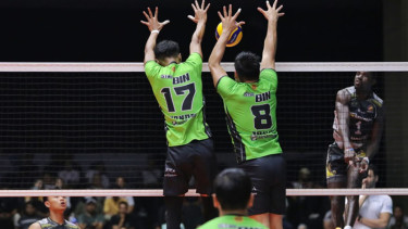 Aksi Jakarta STIN BIN di Final Four Proliga 2023