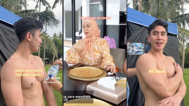 Verrel Bramasta Mandi Aqua