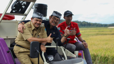 Mentan SYL Kawal Panen Raya Padi di Jateng, Produktivitas Hingga 7 Ton Per Hekta