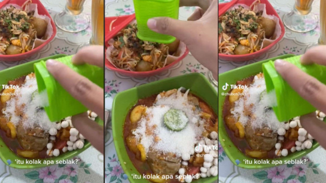 Viral Makan Sablak Tambah Gula Setengah Wadah