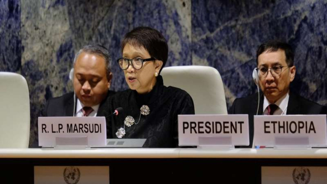 Menlu RI Retno Marsudi di Sidang Dewan HAM PBB, Jenewa, Swiss