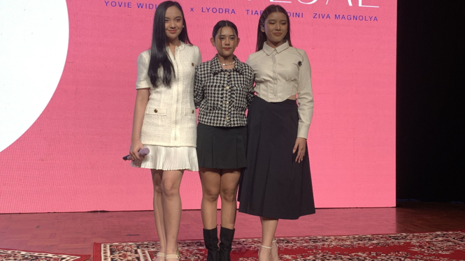 Lyodra, Ziva Magnloya, dan Tiara Andini.