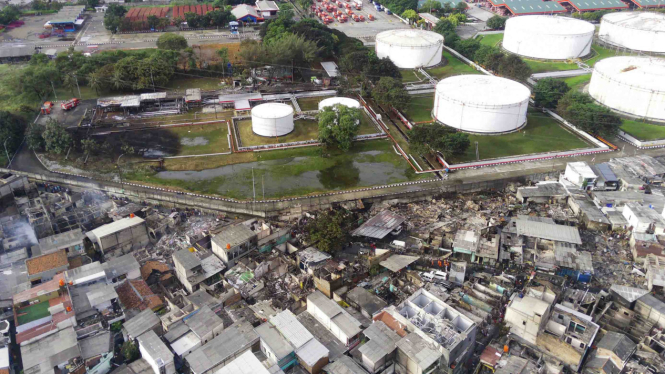 Foto Udara Terkini Usai Kebakaran Depo Pertamina Plumpang