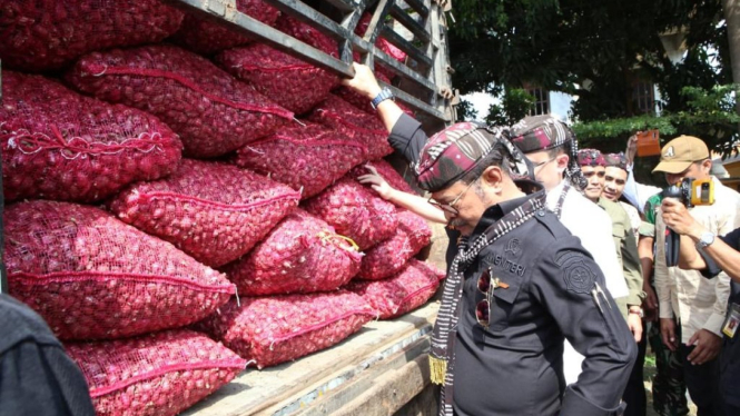 Kementan panen raya sekaligus pelepasan bawang merah di Brebes