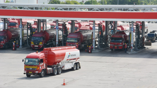 Pertamina pastikan stok distribusi BBM terpenuhi.