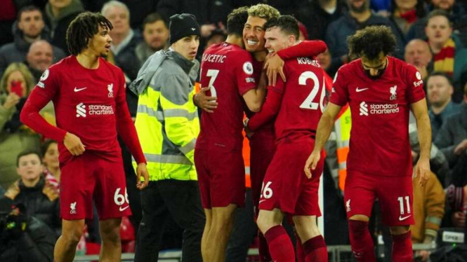 Roberto Firmino saat Liverpool vs Manchester United