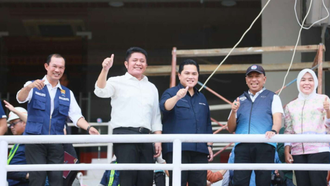 Ketum PSSI Erick Thohir sambangi Stadion Jakabaring Palembang