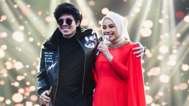 Aurel Hermansyah dan Atta Halilintar.