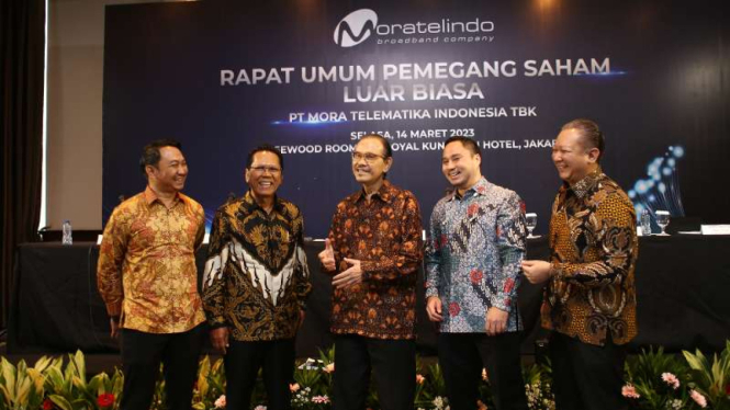 Jajaran petinggi Moratelindo.