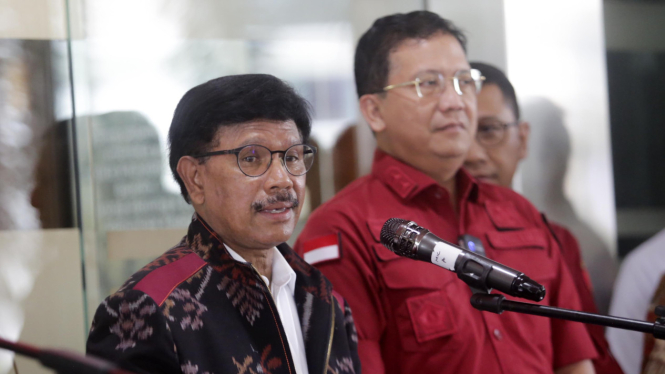 Pemeriksaan Menkominfo Johnny G Plate di Kejagung