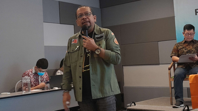Direktur Eksekutif Indo Barometer, M Qodari dalam Pemaparan Hasil Survei