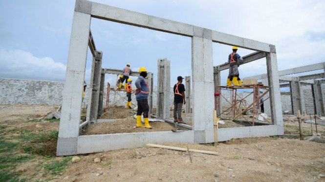 Pembangunan hunian tetap (huntap) yang dibangun Kementerian PUPR.