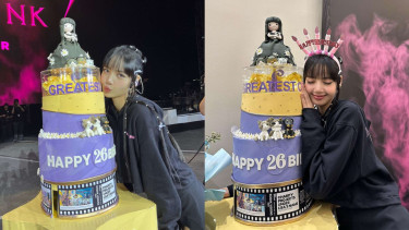 Perayaan pre-ulang tahun Lisa BLACKPINK saat konser di Manila