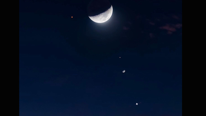 Parade lima planet sejajar bisa dilihat dari Bumi.