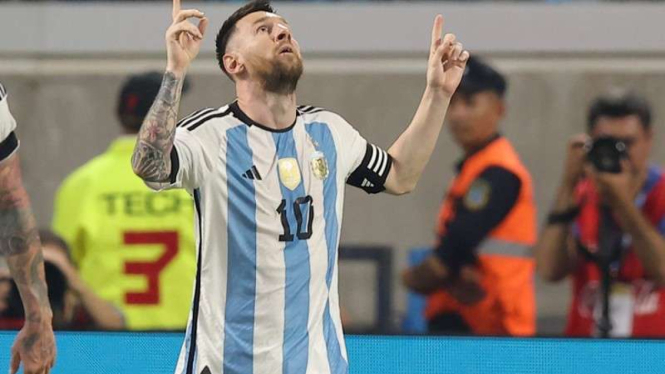 Pemain Timnas Argentina Lionel Messi