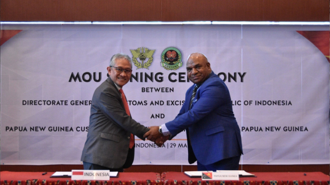 Bea Cukai dan Papua Nugini tanda tangani MoU Kerja Sama Kepabeanan