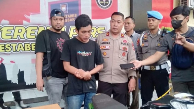 Ini Tampang Pemotor yang Terobos Iring-iringan Kendaraan Presiden Jokowi di Makassar