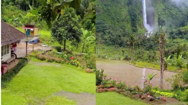 Rumah dengan View Air Terjun 