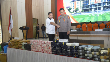Polda Lampung Amankan Ratusan Kilogram Sabu dan Ribuan Pil Ekstasi