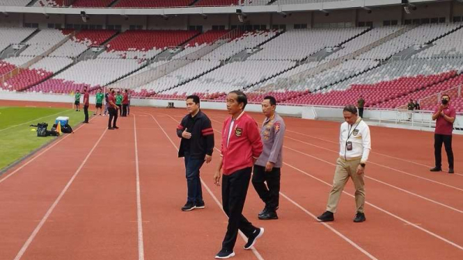 Presiden Joko Widodo di Gelora Bung Karno (GBK) Senayan