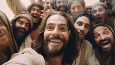 Selfie dari toko sejarah yang menggunakan AI.