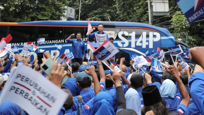 Ketua Umum Partai Demokrat Agus Harimurti Yudhoyono atau AHY di DPP Demokrat.