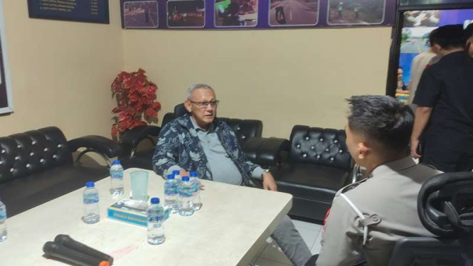 Bupati Kuningan Acep Purnama di Mapolres Kuningan