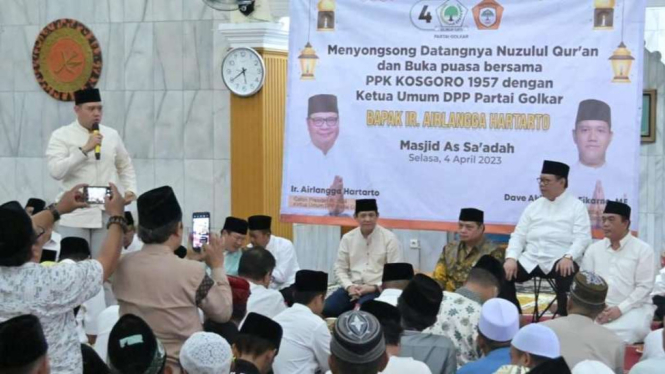 Ketum PPK Kosgoro 1957 Dave Laksono, dan Ketum Golkar Airlangga Hartarto 