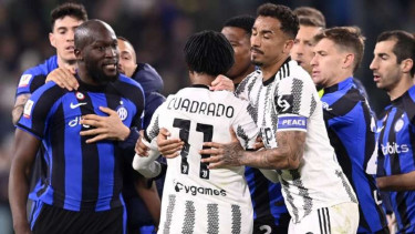 Keributan dalam duel Juventus vs Inter Milan