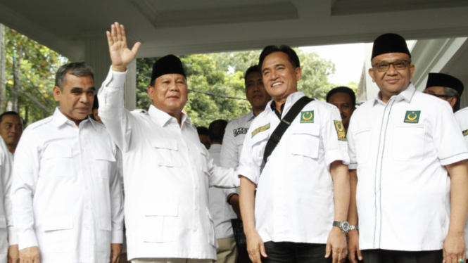 Pertemuan Prabowo Subianto dengan Yusril Ihza Mahendra