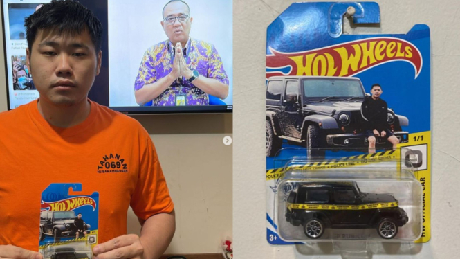 Winson Reynaldi dan mainan Hot Wheels Mario Dandy