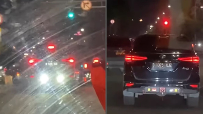 Toyota Fortuner pasang aksesoris lampu tambahan yang menyilaikan