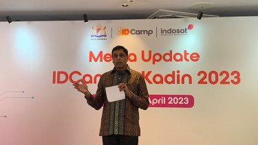 Direktur Utama dan Kepala Eksekutif Indosat Ooredoo Hutchison (IOH) Vikram Sinha di Jakarta, Senin, 15 Mei 2023.