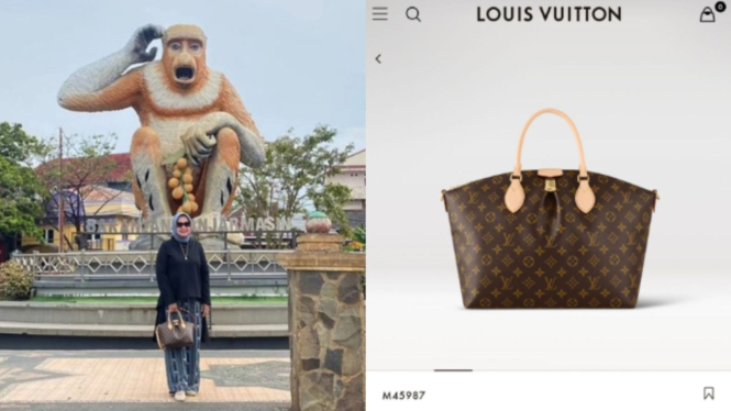 Istri Gubernur Lampung Tenteng Luis Vuitton saat kunjungan kerja ke Kalsel