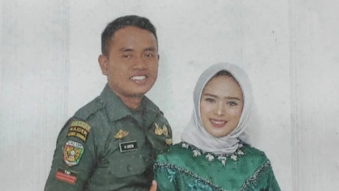 Pratu Miftahul Arifin dan istri