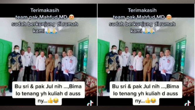 Tim Mahfud MD Mendatangi Rumah Bima Yudho