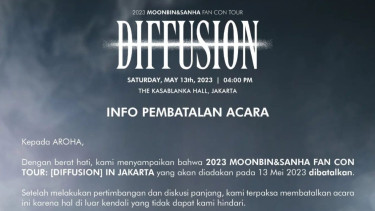 Rilis info pembatalan acara FAN CON TOUR Moonbin dan Sanha