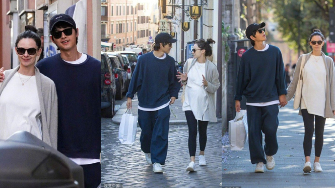 Song Joong Ki dan Katy Louise Saunders.