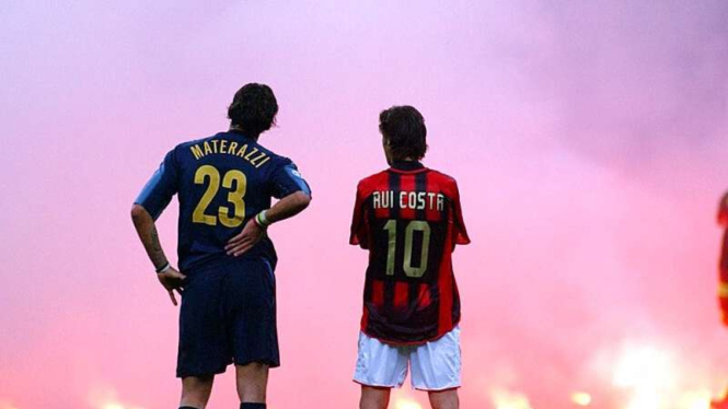 Laga panas Derby Della Madonnina Marco Materazzi dan Rui Costa