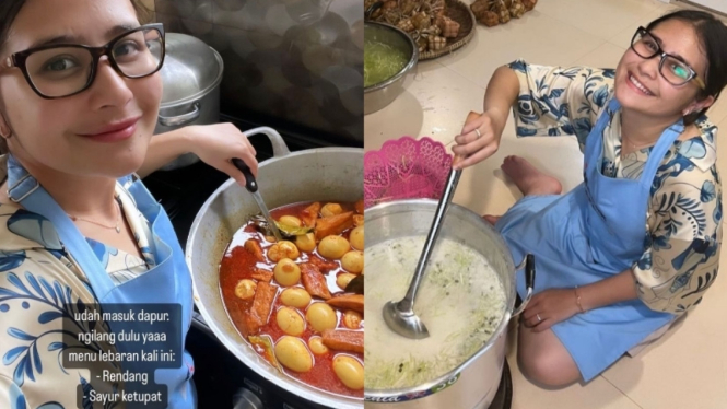 Prilly Latuconsina masak untuk Lebaran 