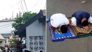 Momen kocak sholat idul fitri